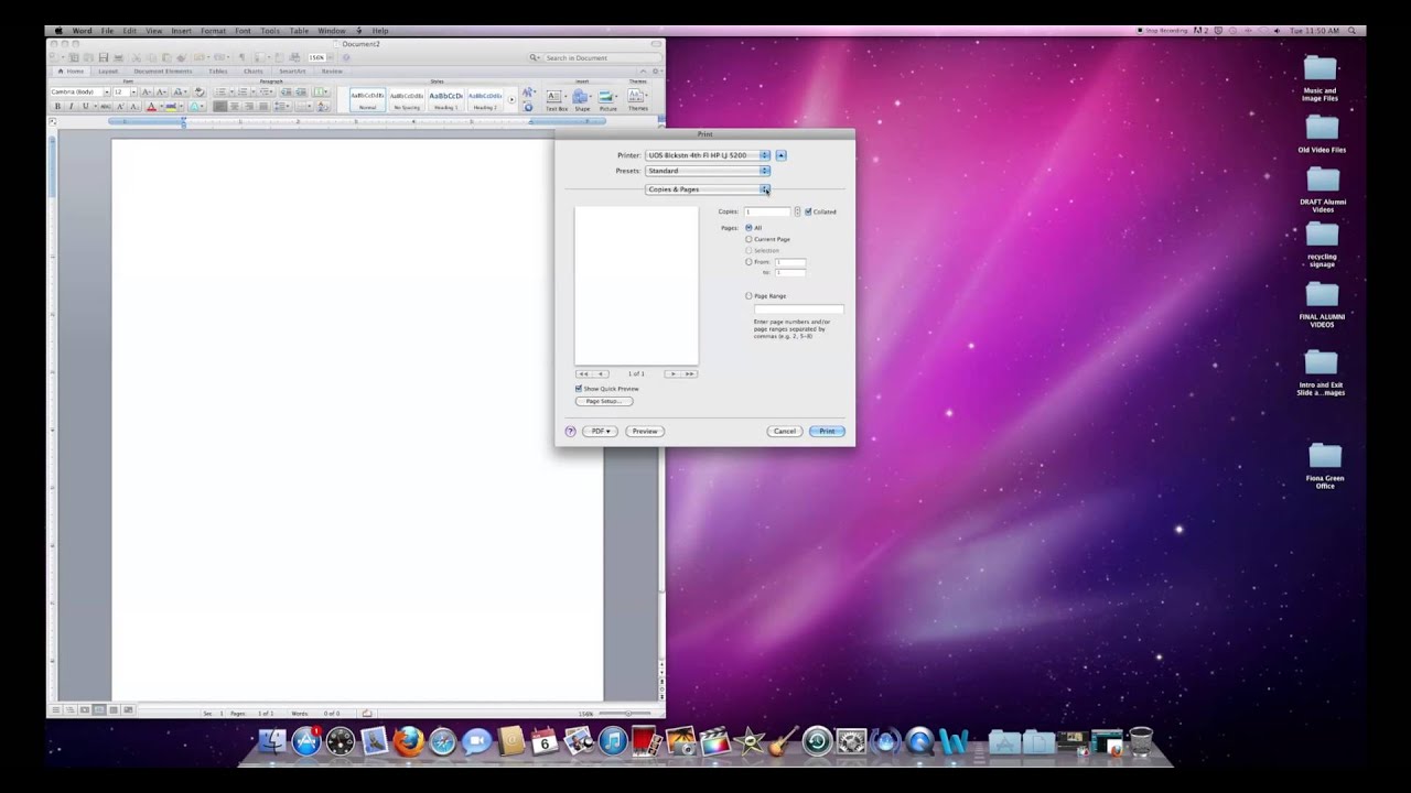 turn on two sided printing for mac